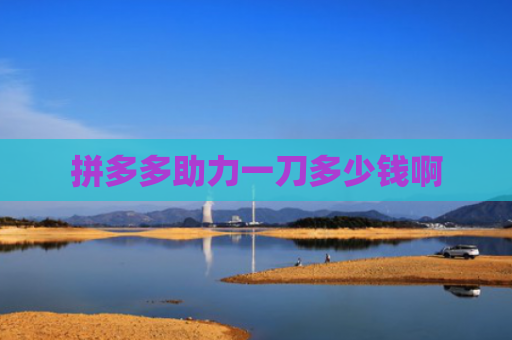 拼多多助力一刀多少钱啊-第1张图片-拼多多助力网站-pdd新人免费助力网站，拼多多极速助力网站