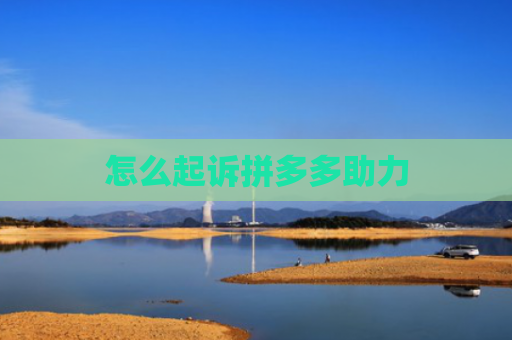 怎么起诉拼多多助力