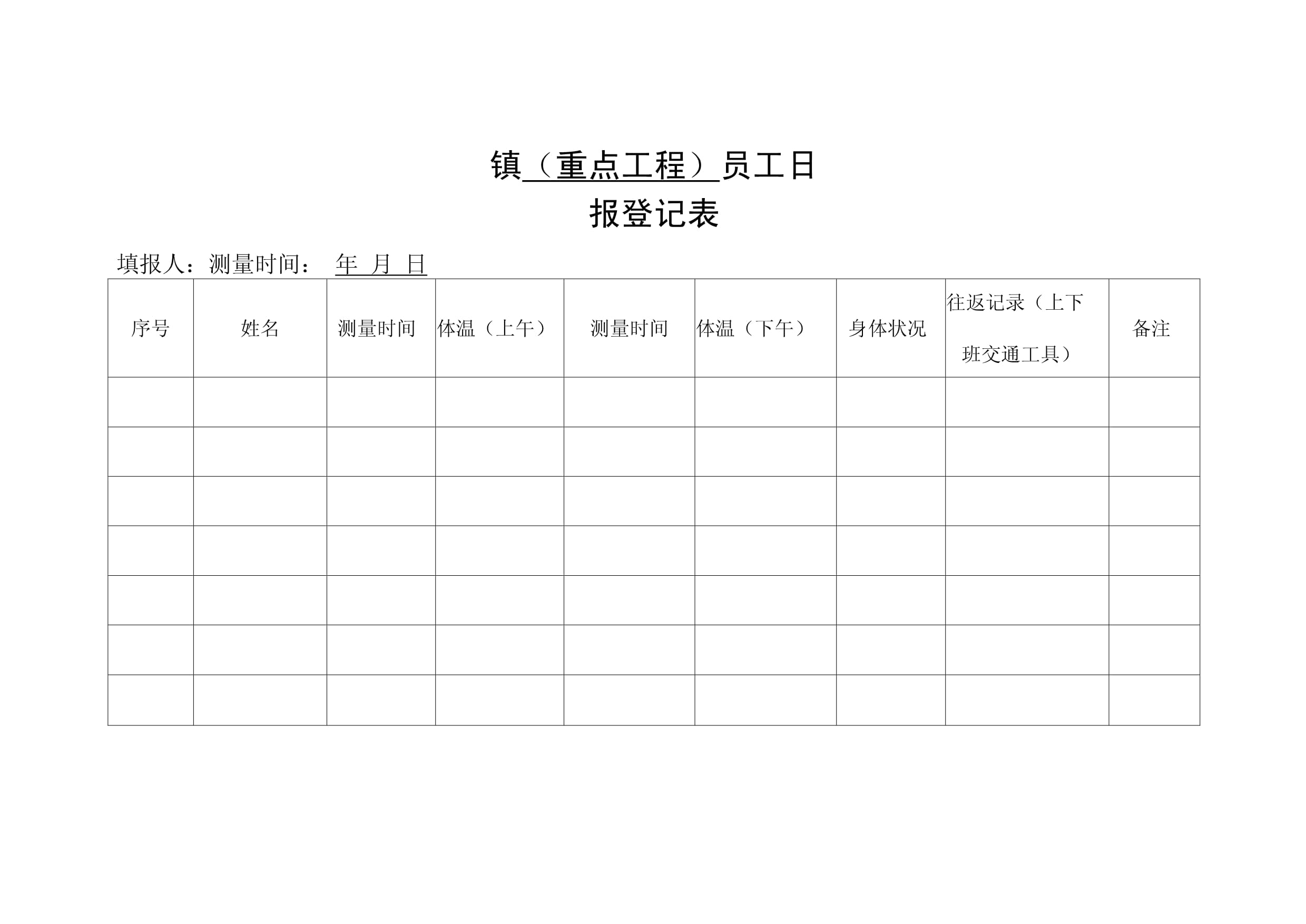 【疫情登记表格下载,2020疫情登记表格】